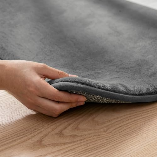 1.3" Thick Baby Floor Play Mat 71x79, Basic Padded Foam Mat for Tummy Time Crawling, Non Slip Cushioned for Babies Toddlers Infants Kids (Dark Grey) - color: Dark Grey, size: 71"x79"x1.3"