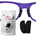 Setex Gecko Grip 1.8mm Thick Anti Slip Eyeglass Nose Pads, (5 Black Pair) USA Made, 2500 Innovative Microstructured Fibers per Nose Pad, 1.8mm x 7mm x 16mm - size: 5 Pair Black
