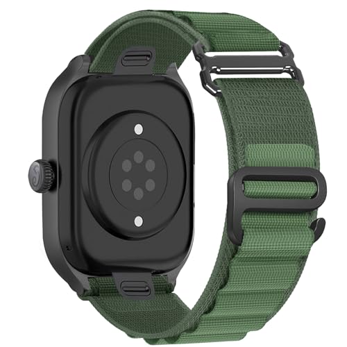 Alpine Loop Nylon Band - Compatible with Apple Watch Ultra 2/Ultra Bands 49mm 45mm 44mm for Men Women, Adjustable with Metal C Hook Strap for iWatch Ultra 2 iWatch Ultra Series 10 46mm SE/9/8/7/6/5 - color: Alpine/Dark Green Black