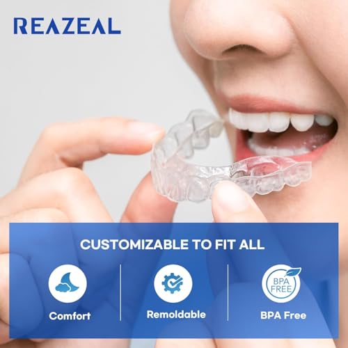 Mouth Guard for Grinding Teeth at Night: Moldable Dental Guard for Sleeping - Nighttime Protection for Teeth with 12 Cleaning Tablets - size: 1.8*2.4 in
