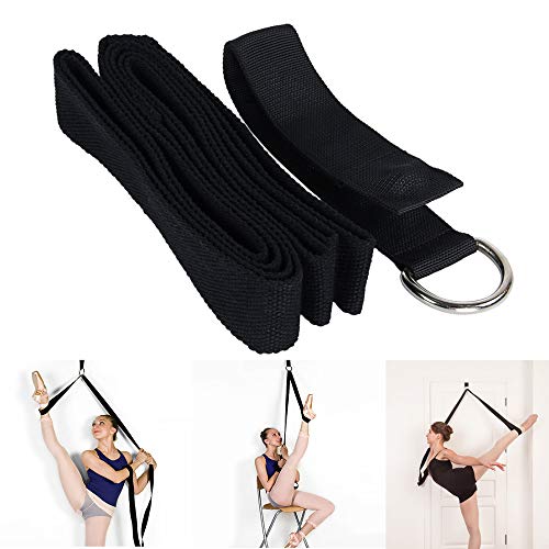Leg Stretcher, Door Flexibility & Stretching Leg Strap - Great for Ballet Cheer Dance Gymnastics or Any Sport Leg Stretcher Door Flexibility Trainer Premium Stretching Equipment - color: Black