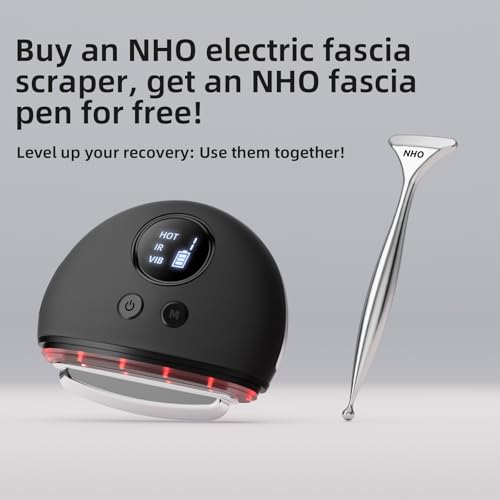 NHO Electric Fascia Knife, Heating and Vibration, Muscle Scraper Tool, Fascia Blaster, Fascia Tool Massage Tools for Deep Tissue, IASTM, Trigger Point Massage Tool, Gua Sha, Myofascial Release Tool