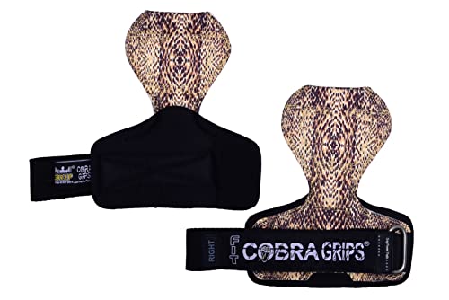 Cobra Grips Weight Lifting Gloves with Adjustable Neoprene Padded Wrist Wraps - Heavy Duty Alternative to Power Lifting Hooks for Deadlifts - color: FIT GL Sub Leather, size: 4.25 - 7.0"