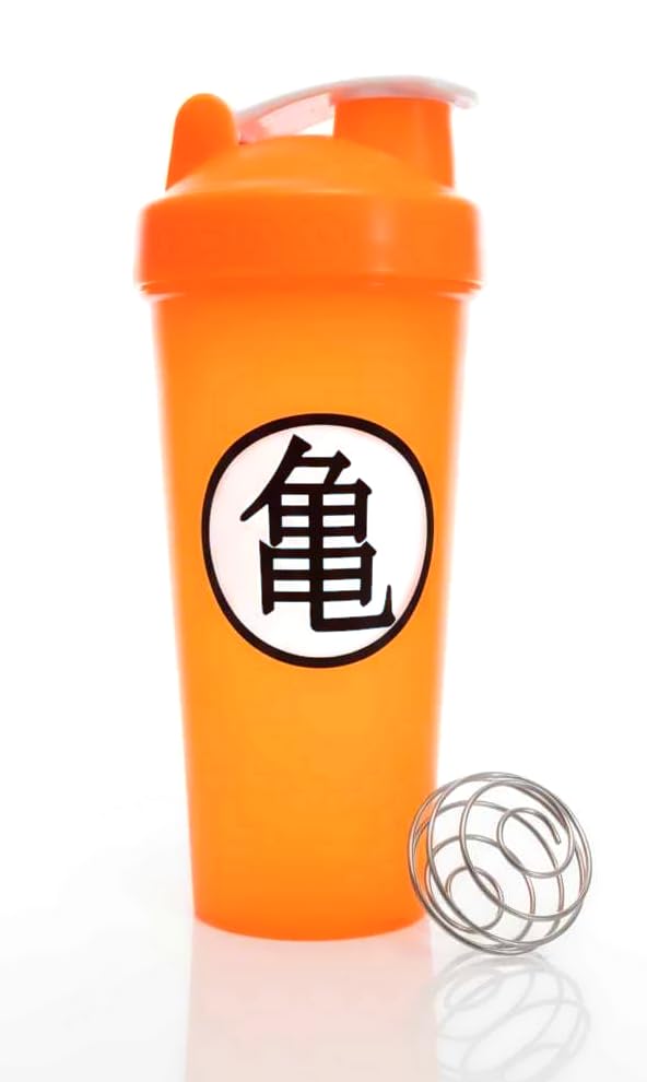 DBZ Kame Logo Shaker Cup - 28 Ounce Mixer Bottle for Protein & more - Dragon Goku Ball Z