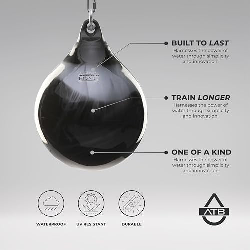 Aqua Training Bag 15" 75 Pound Heavy Punching Bag - color: Haymaker Black
