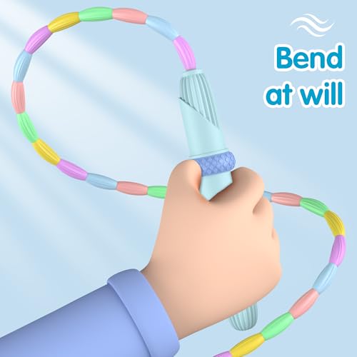 Beaded Jump Rope 1 Pack/2 Pack, ACEONE Segmented Skipping Rope for Kids Adults, Adjustable Tangle-Free Toddler Jumping Rope for Fitness Exercise Training - color: Blue