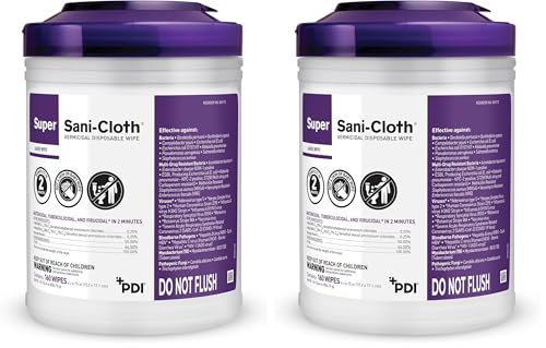 Professional Disposables Surface Disinfectant Super Sani-Cloth Wipes, 160Count (Pack of 2) - size: 160 Count (Pack of 2)