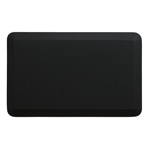 GelPro Elite Premier Anti-Fatigue Kitchen Comfort Floor Mat, 20x72", Trellis Grey Haze Stain Resistant Surface with therapeutic gel and energy-return foam for health & wellness - color: Sisal Black, size: 32"L x 20"W x 0.8"Th
