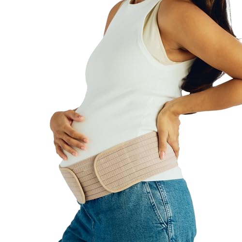 Belly Bandit 2-in-1 Hip Bandit - Maternity Belly Band & Postpartum Hip Wrap - Adjustable Pregnancy Belly Support and Compression Wrap - color: Nude, size: Large-X-Large