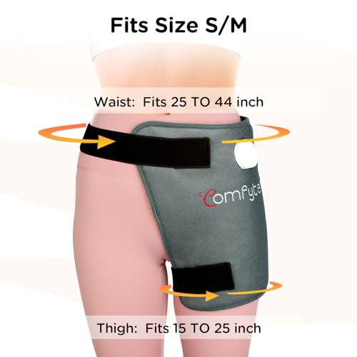 Comfytemp Hip Heating Pad Hip Brace, FSA Eligible Items Only List Birthday Gifts for Mom Women Dad Men, HSA Approve Lower Back Thigh Buttock, Heated Wrap, Electric HSA Heat Pad Hot Relax (S/M)