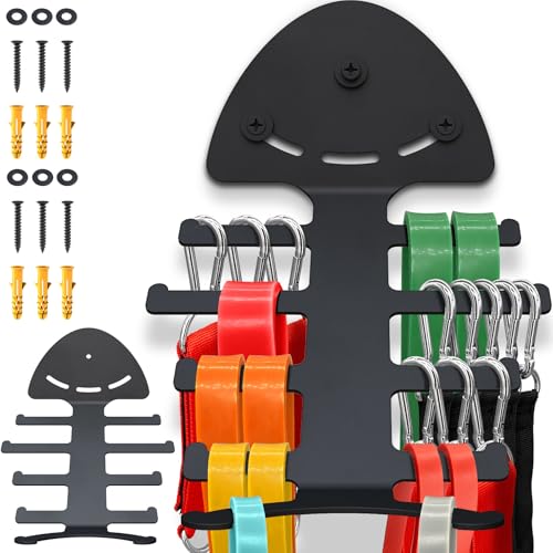 Exercise Resistance Band Rack, Resistance Bands Storage Hanger Gym Equipment Organizer Rack for Pull Up Bands, Multi-Purpose Gym Equipment Storage - color: Storage Rack 2 PCS