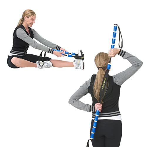 ProStretch StretchRite, Stretching Strap for Sore Muscles, Blue/White | Physical Therapy Stretching Strap with Grip Handles for Tight Muscles - color: Blue/White