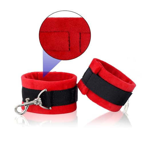 3 in 1 Heavy Duty Stainless Steel Expandable Spreader Bar with 4pcs PU Rose-Gold Adjustable Straps,Workout Bar for Home Gym Training Bar,Portable Detachable Pilates Kit - style: Silver+Red Furry Kit