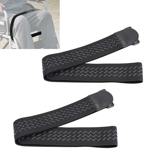 2PCS Wheelchair Thigh Leg Strap, Wheelchair Strap Seat Belt Leg Support Strap for Elderly Dementia Paralysis Parkinson's (2) - size: 2PCS No Handle