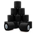 OK TAPE 12 Rolls Self Adhesive Bandage Wrap, Elastic Athletic Tape, Self Stick Bandage Tape, Vet Wrap, Medical Wrap for Wrist, Feet, 2" x 5 Yards - Black - color: Black, size: 2 Inch