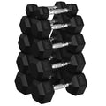 Hex Dumbbell Sets, 90-640 lb Rubber Encased Exercise & Fitness Dumbbells Set, Hand Weight for Strength Training, Weight Dumbbells - size: 190 lb set (pair of 5, 15, 20, 25, 30)