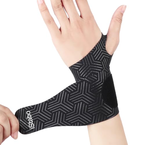 2 Pack Wrist Support Brace for Carpal Tunnel Pain Relief, Ulnar Wrist wraps for Tear, Repetitive Wrist Use Injury, Ultra Thin Soft Elastic Seamless Printing Design Fit Left or Right Hand, Small and Medium Hands Sizes