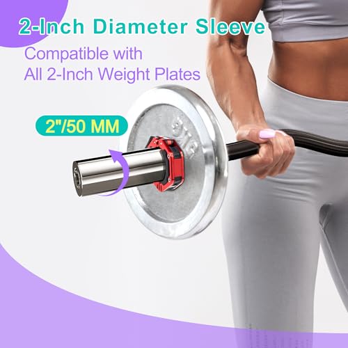 TUYOHW Barbell Set: 7ft Straight Bar & 4ft EZ Curl Bar, 700LB/400LB Capacity, Knurled Grip, Black/Silver Finish, Steel, Ideal for Home & Gym Use