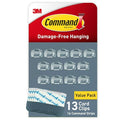 Command Round Cord Clips, Damage-Free Hanging Cable Clips, No Tools Wall Clips for Hanging Electrical Cables of Christmas Decorations, 13 Clear Cord Clips and 16 Command Strips - size: 13 Clips, 16 Strips