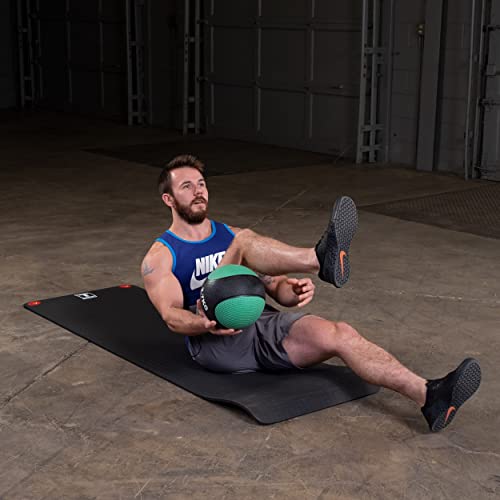 Body-Solid (BSTMB14 Rubber Medicine Ball, Superior Grip Textured Surface Adjustable Air Pressure Fitness Balls, Ideal for Cardio and Core Exercise in Home & Gym Workouts, 14 lb