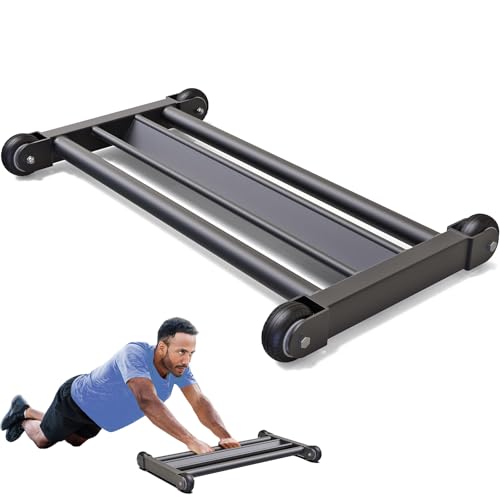 Glute Ham Glider, Multi-Functional Hamstring Roller with Smooth Wheels, V-Bar for Hamstring Curls, Ab Glider Workout & Core Strength Training - color: Large: 28.7 inches x 17 inches