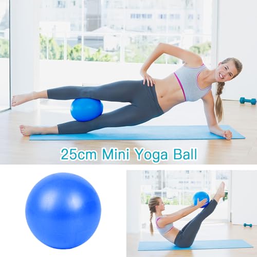 Karlak Yoga Sets for Women Pilates at Home Equipment Pilates Magic Ring Booty Bands for Working Out Glutes Yoga Ball 25cm Figure 8 Resistance Band Yoga Bands for Stretching - color: Purple