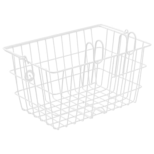 Retrospec Apollo-Lite Lift-Off Bike Basket - Detachable Steel Handlebar Basket with Carrying Handle for Commuting, Shopping & Beach Trips - 14.5in x 9.5in Weather-Resistant Biking Gear - color: White