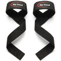 Rip Toned Lasso Lifting Straps for Weightlifting, 23¼" Padded | 1 Pair, cotton, non-latex neoprene. No break-in. Quick release. Deadlifts, rows, shrugs, pull-ups. Machine washable. - color: Black