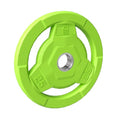 Color Coded 2-Inch Rubber Coated Olympic Grip Plate for Barbell,Solid Cast Iron Weight Plates for Strength Training, Weightlifting, Home Gym, 2.5/5/10/15/25/35/45 LB, Single and Pair - color: 25LB-SINGLE