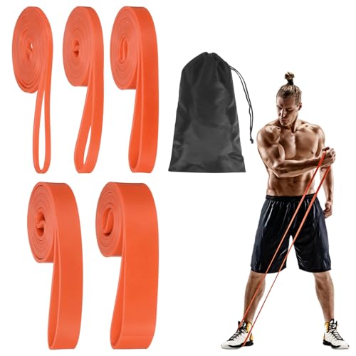 Resistance Bands for Working Out, Pull Up Bands, Pull Up Assistance Straps with Carry Bag for Home/Gym - color: Orange