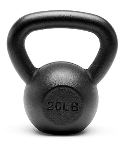 Powder Coated Solid Cast Iron Kettlebell Weights Set 5lb to 45lb Various Combination - color: M-Black(20+20)lb