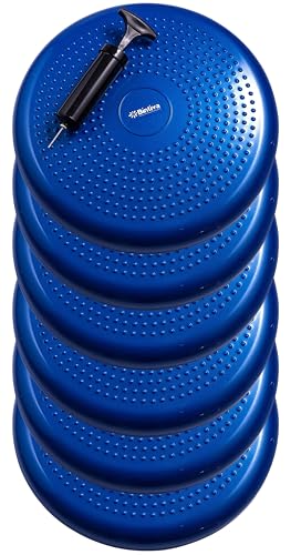 Wobble Cushion Balance Disc - Wobble Disc & Wiggle Seat, Balance Pads for Physical Therapy, Wobble Disk, Sensory Room Equipment - Wobble Seat - color: SET - 6 Pack Blue