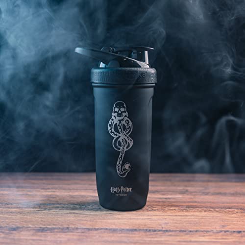 Smartshake Reforce Stainless Steel Harry Potter Dark Mark Logo Shaker Bottle (900 ml/30 oz) | Light Weight Resistance Sports Shaker Bottle with a Soft Lid | Leakproof, BPA Free & DEHP Free - color: Dark Mark
