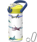 MYFOREST 14oz/400ml Insulated Kids Water Bottle, Odor-free Liner, 3D Touch | No Plastic Taste, Surgical Steel - No Chemical Leaching, Name Spot, Soft Sipper, Gift for AvGeek, Block Guardians: Air - color: Block Guardians: Air