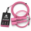 WOD Nation Adjustable Speed Jump Rope For Men, Women & Children - Blazing Fast Fitness Skipping Rope Perfect for Boxing, MMA, Endurance - color: Pink