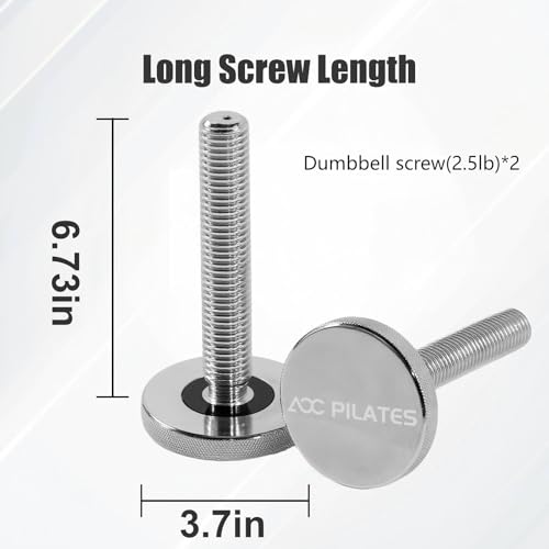 Compatible Weight Adjustment Longer Screws 2 Pieces Fit Square/Octagonal Adjustable Dumbbells, Kettlebell Handles Single Dumbbell up to160LBS
