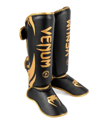 Venum Challenger Standup Shin Guards - color: Black/Gold, size: Medium