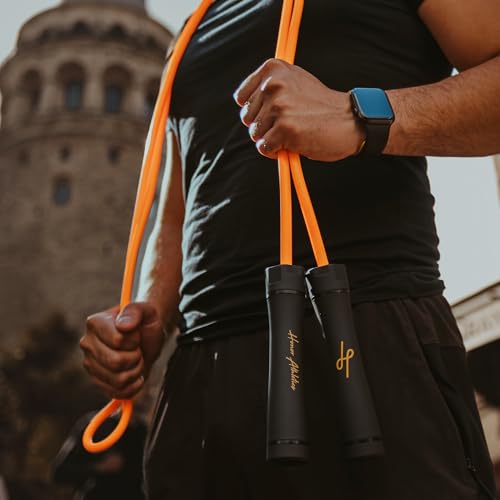 Honor Athletics 3.0 Muay Thai Style Weighted Jump Rope/Crafted for High-Intensity Training/Muay Thai & MMA - Lasting PVC Jump Rope - Heavy 1.1lb PVC Jump Ropes for Fitness - color: Neon Orange