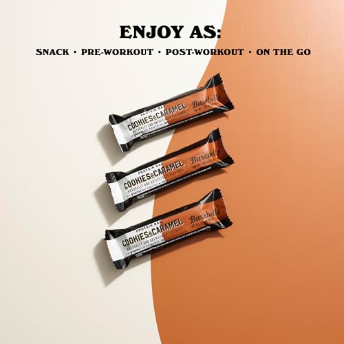 Barebells Protein Bars Cookies and Caramel - 24 Bars (2 Packs of 12), 20g High Protein Treats - Chocolate Nutrition Bar with 1g Total Sugars - On-The-Go Breakfast or Post-Workout Snack - size: 24 Count (Pack of 1)
