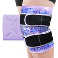 Knee Ice Pack Wrap for Pain Relief Reusable Gel Ice Wrap for Leg Injuries Swelling Knee Replacement Post-Surgery Recovery Adjustable Cold Compression Therapy Wrap for Arthritis - color: Light Purple