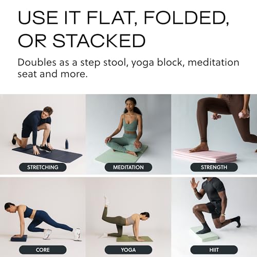 Stakt The Original Foldable Yoga Mat, Premium Foldable Exercise & Workout Mat with Non-Slip Surface, Lightweight Portable for Studio or Home Use, As Seen on Shark Tank - color: Rosewater