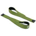 WARM BODY COLD MIND V2 Lifting Wrist Straps for Weightlifting - Hand Straps for Powerlifting, Weight Lifting, Bodybuilding Functional/Cross Training, Deadlift Gym Bar, Cotton - color: Khaki/Black PRO