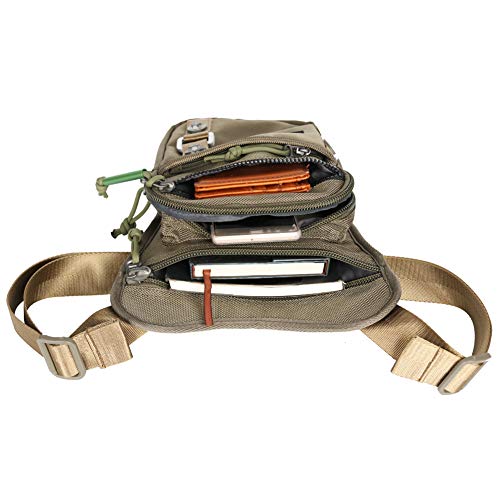 Thigh Pack, Larswon Leg Bag Thigh Pouch Bag Tactical Waist Bag Motorcycle Bag Waterproof - color: A- Army Green, size: Medium