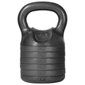 Yes4All Adjustable Kettlebell Set, 20–40 LB Weight Set, Solid Cast Iron Handle with Spacer Disks & Secure Lock, Space-Saving Kettlebell for Home Gym Strength Training, Black - size: 20 Pounds