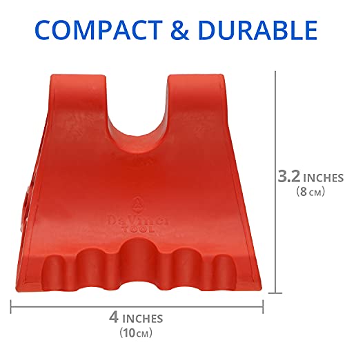 Body Back Davinci Tool (Red) -USA Made- Hard Rubber Neck Tension Relief & Pressure Point Massage Tool - Occipital Release Tool - Cervical Traction Device- Suboccipital Release Device - Neck Stretcher - style: Firm - Red