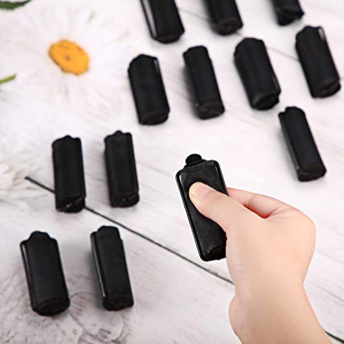 WILLBOND 40 Pieces Sponge Hair Rollers Silk Foam Satin Rollers Black 1 x 2.6 Inch for Women Hair Soft Curler Flexible Styling Wave Curlers for Hairdressing Styling