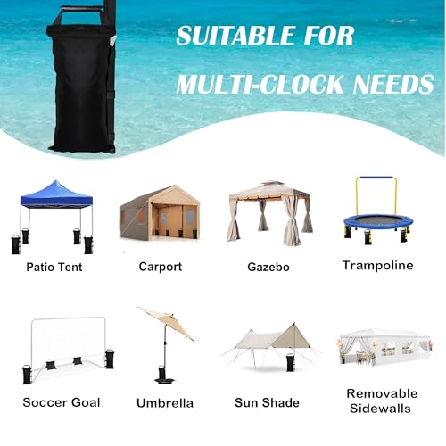 16 Pack (NO Sand) SANWAY 448 LBS Sand Bags for Canopy -Portable and Durable to Secure Tents, Canopies, and Umbrellas at Outdoor Events (Black) - color: Black - 16 PCS