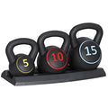 Nouva Kettlebell Sets, Strength Training Kettlebells Wide Grip Kettlebell Exercise Fitness Weight Set for Home Gym Weightlifting, Strength & Core Training - style: 5 - 15lb