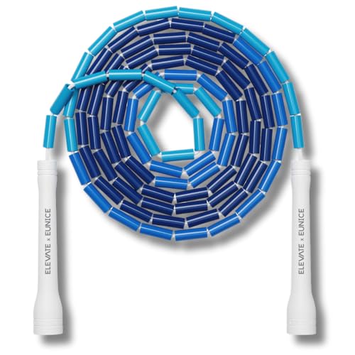 Pro-Grade Beaded Jump Rope for Beginners - color: Storm