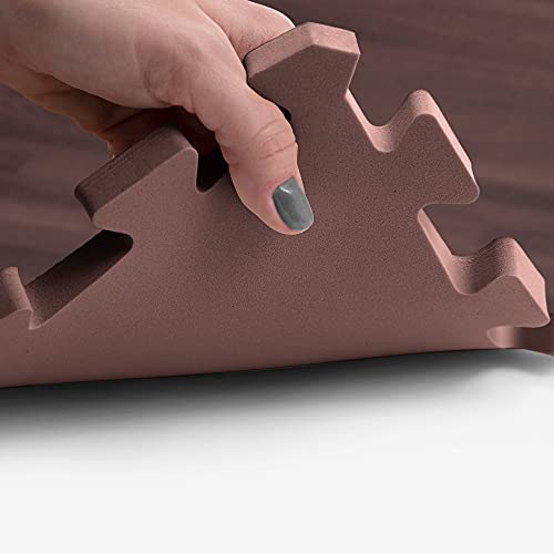 IncStores Premium Soft Wood Print Foam Flooring Tiles | Interlocking Foam Tiles for Home, Gym, Training and Yoga | 3/8 and 5/8 Inch - color: 5/8" - Cherry, size: 64 Sq Ft